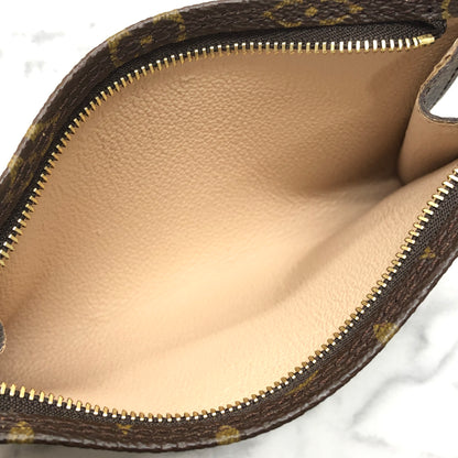 LOUIS VUITTON Monogram Chain strap Minibag Handbag Brown Vintage Old 43dna5