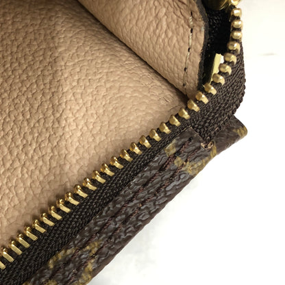 LOUIS VUITTON Monogram Chain strap Minibag Handbag Brown Vintage Old 43dna5