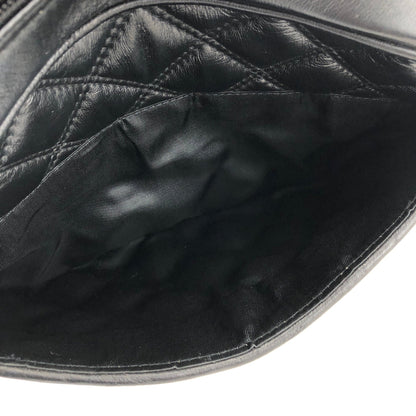 GIVENCHY 標誌絎縫皮革鏈單肩包 黑色 復古 舊款 aw5cyu
