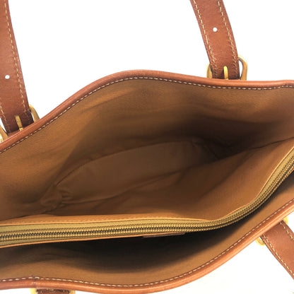 CELINE Macadam Blason embossed Bucket bag Totebag Brown Vintage Old h3ucjs