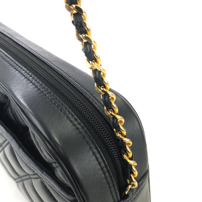 GIVENCHY 標誌絎縫皮革鏈單肩包 黑色 復古 舊款 aw5cyu