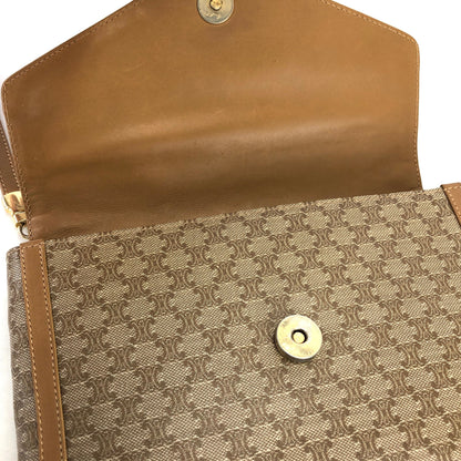 CELINE Macadam Blason Triomphe Crossbody Shoulderbag Beige Vintage Old CELINE e7ni3r