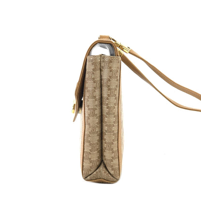 CELINE Macadam Blason Triomphe Crossbody Shoulderbag Beige Vintage Old CELINE e7ni3r