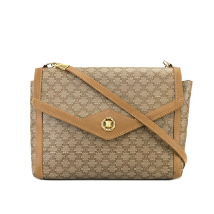 CELINE Macadam Blason Triomphe Crossbody Shoulderbag Beige Vintage Old CELINE e7ni3r