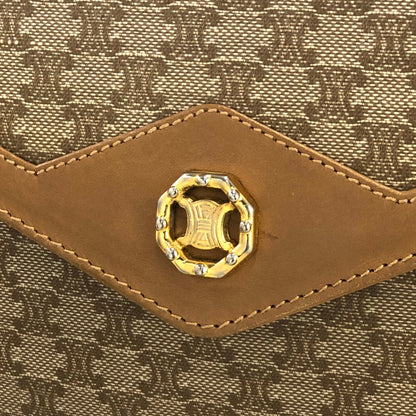 CELINE Macadam Blason Triomphe Crossbody Shoulderbag Beige Vintage Old CELINE e7ni3r