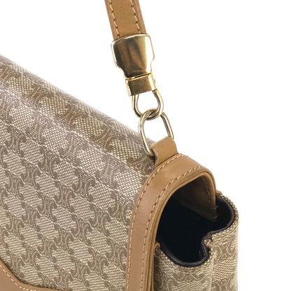 CELINE Macadam Blason Triomphe Crossbody Shoulderbag Beige Vintage Old CELINE e7ni3r