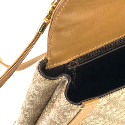 CELINE Macadam Blason Triomphe Crossbody Shoulderbag Beige Vintage Old CELINE e7ni3r