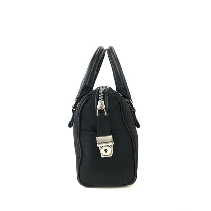 Bottega Veneta Logo Nylon Handbag Mini Boston bag Black Vintage Old dkdbsa