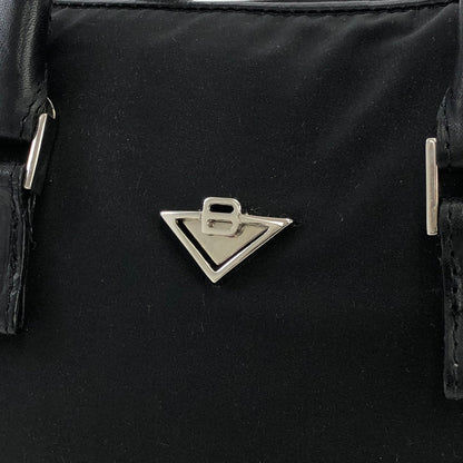 Bottega Veneta Logo Nylon Handbag Mini Boston bag Black Vintage Old dkdbsa