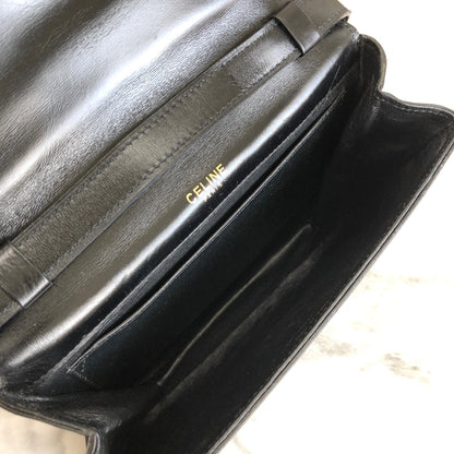 CELINE Blason Triomphe Crossbody Shoulder bag Black Old Celine vintage yzpc5e