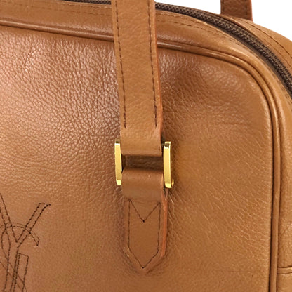 Yves Saint Laurent Logo Shoulder bag Totebag Brown Vintage Old ucwfs4