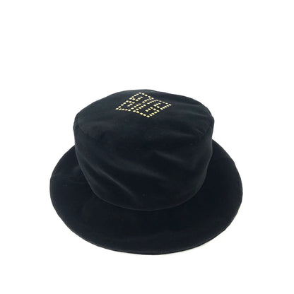 GIVENCHY 標誌絲絨帽 黑色 復古 舊款 c3eu3p