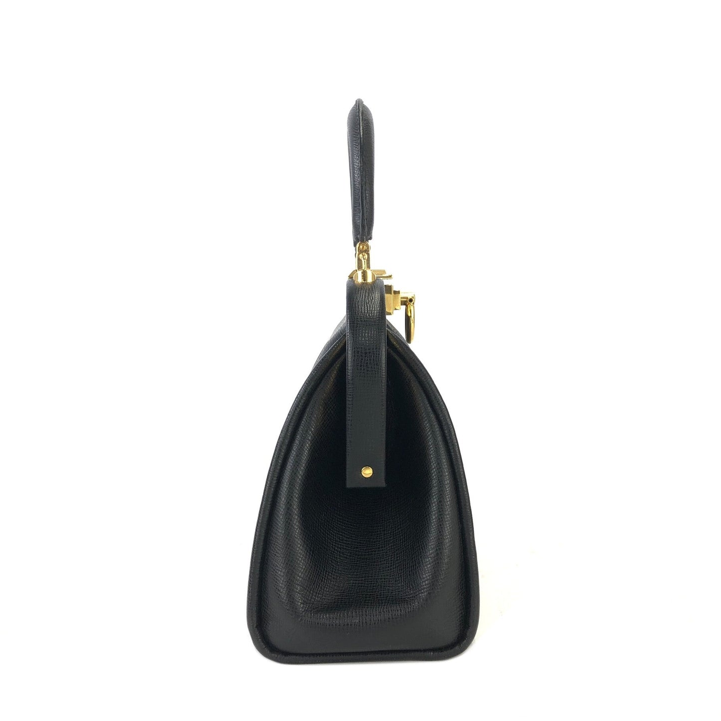 Christian Dior Gancini Clasp Handbag Shoulder bag Black Old Vintage bipezi