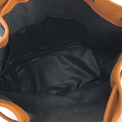 Yves Saint Laurent Triangle logo Drawstring Shoulderbag Black Vintage Old YSL xsyy46