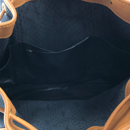 Yves Saint Laurent Triangle logo Drawstring Shoulderbag Black Vintage Old YSL xsyy46