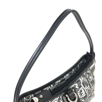 Salvatore Ferragamo 標誌圖案手提包 Hobobag 黑色復古舊 r8hxan