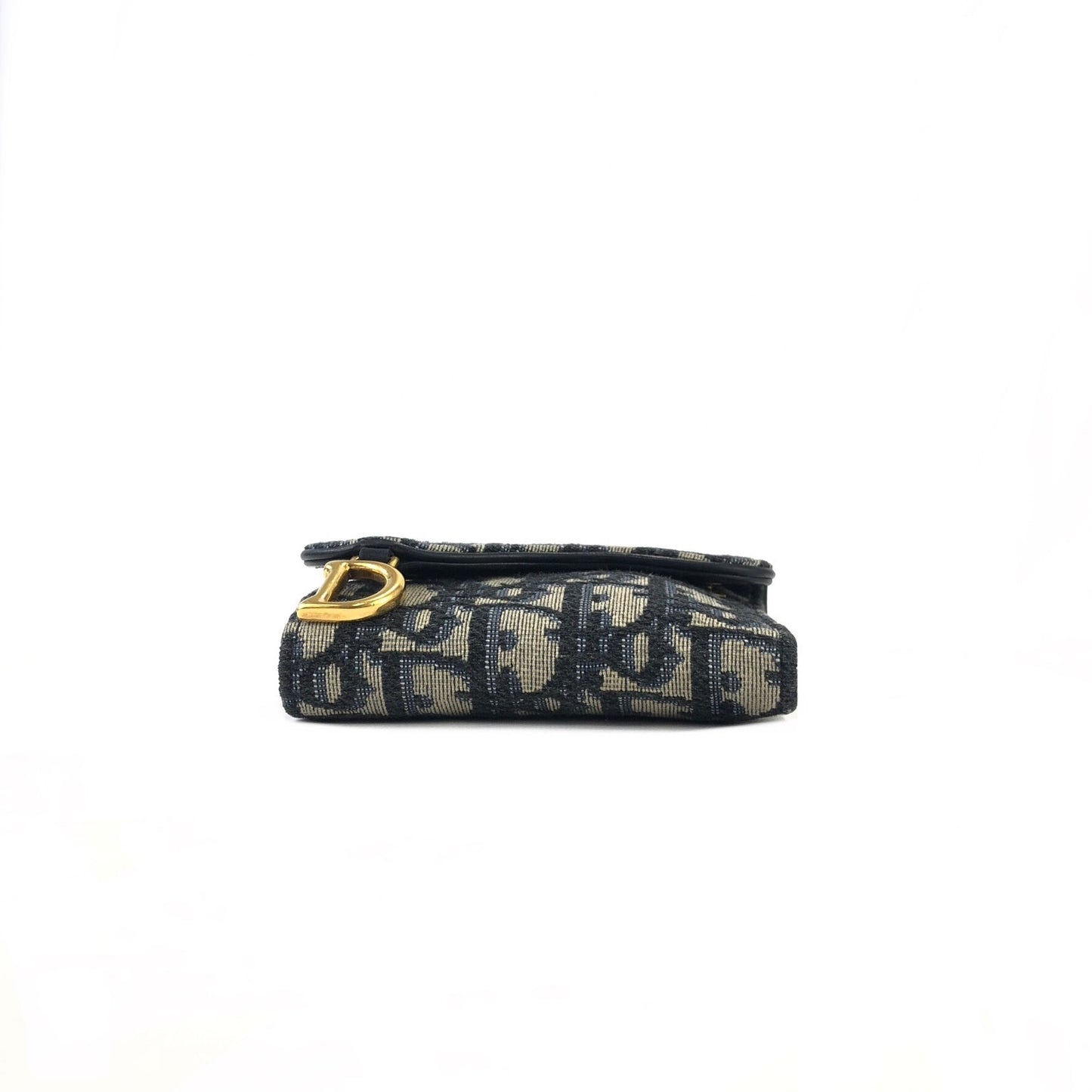 Christian Dior Trotter Oblique SADDLE wallet Compact wallet jacquard S5652CTZQ Navy a7tyzr