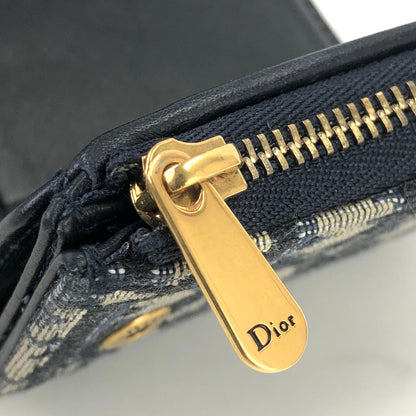 Christian Dior Trotter Oblique SADDLE wallet Compact wallet jacquard S5652CTZQ Navy a7tyzr