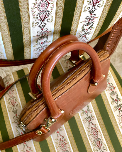 FENDI mini bag 2WAY leather shoulder bag handbag brown vintage old hx343k