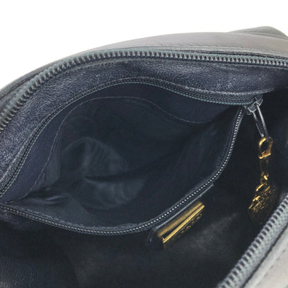 GUCCI GG Embossed Leather Round Crossbody Shoulder bag Navy Vintage Old Gucci 3gt8ni