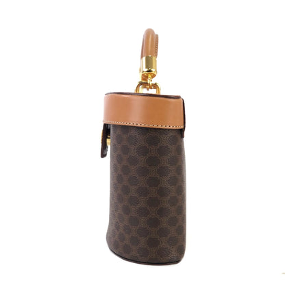 CELINE Macadam Triomphe Blason Small Handbag Vanitybag Shoulderbag Brown Vintage Old celine z4zu2n