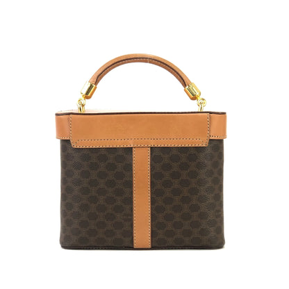 CELINE Macadam Triomphe Blason Small Handbag Vanitybag Shoulderbag Brown Vintage Old celine z4zu2n
