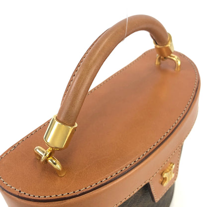 CELINE Macadam Triomphe Blason Small Handbag Vanitybag Shoulderbag Brown Vintage Old celine z4zu2n