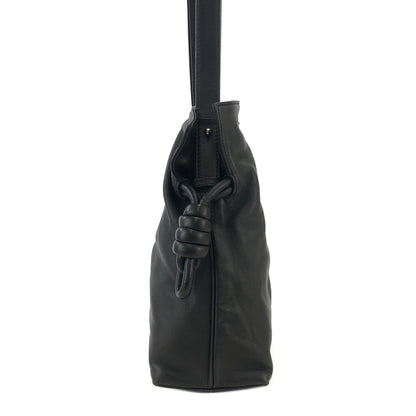 LOEWE Flamenco Knot Small Drawstring Shoulder bag Black Vintage y2228i