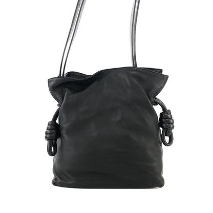 LOEWE Flamenco Knot Small Drawstring Shoulder bag Black Vintage y2228i