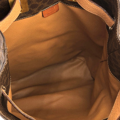 CELINE Macadam Drawstring One shoulder bag Sling bag Brown Vintage Old CELINE b5kt2p