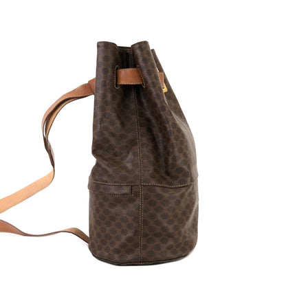 CELINE Macadam Drawstring One shoulder bag Sling bag Brown Vintage Old CELINE b5kt2p