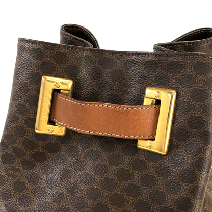 CELINE Macadam Drawstring One shoulder bag Sling bag Brown Vintage Old CELINE b5kt2p