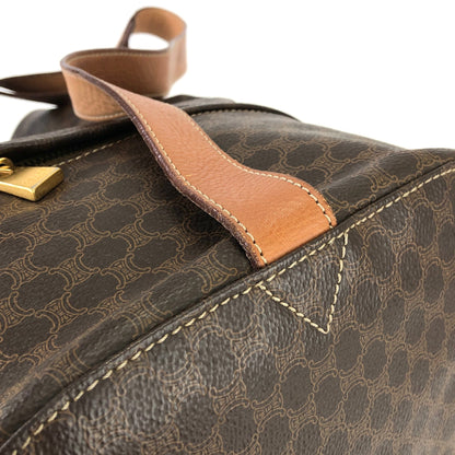 CELINE Macadam Drawstring One shoulder bag Sling bag Brown Vintage Old CELINE b5kt2p