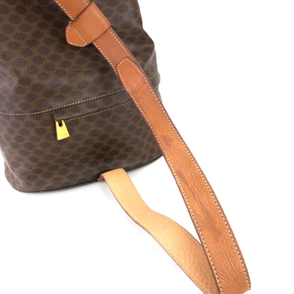 CELINE Macadam Drawstring One shoulder bag Sling bag Brown Vintage Old CELINE b5kt2p