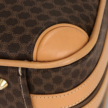 CELINE Macadam Mini trunk Handbag Shoulder bag Brown Vintage Old CELINE hx7anp