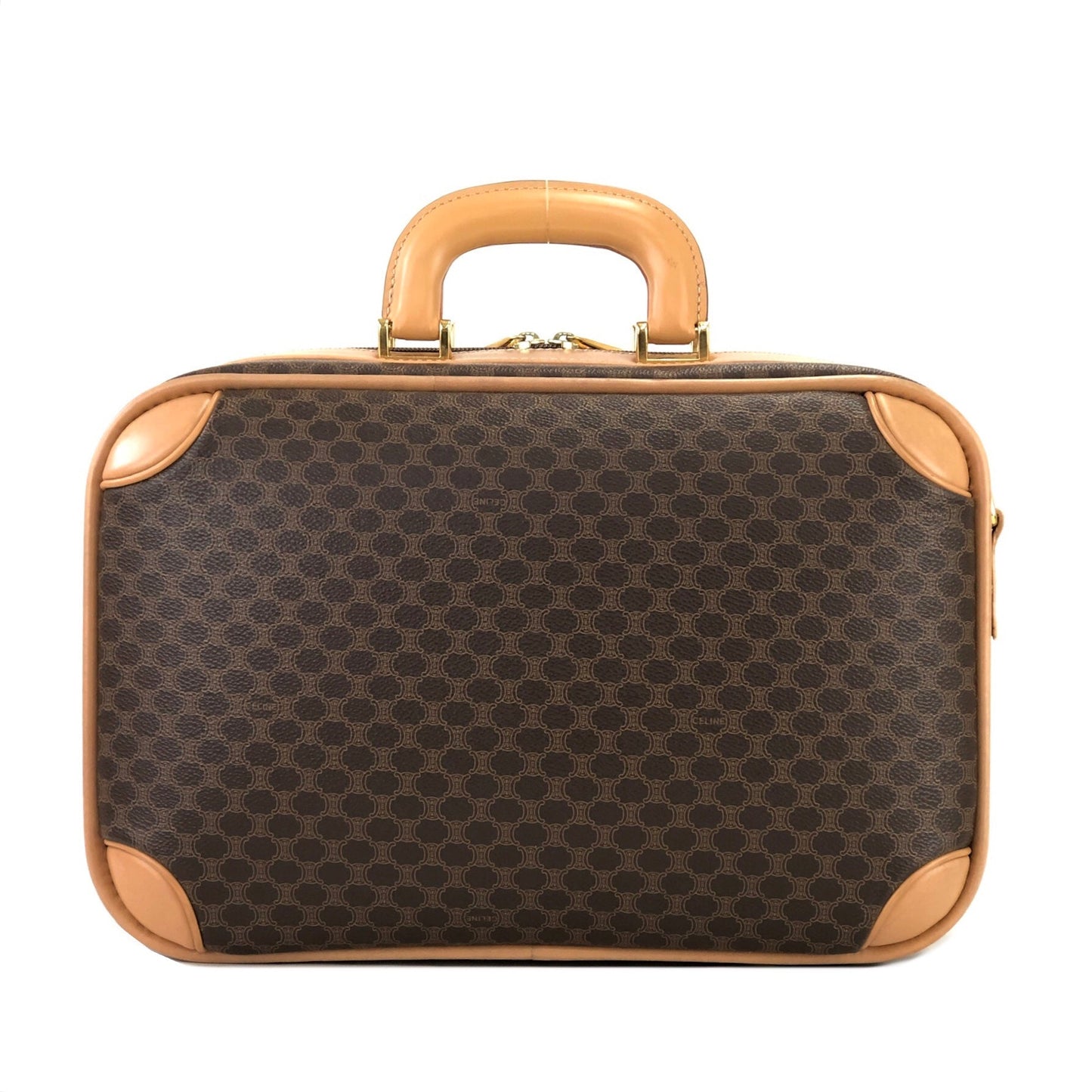 CELINE Macadam Mini trunk Handbag Shoulder bag Brown Vintage Old CELINE hx7anp