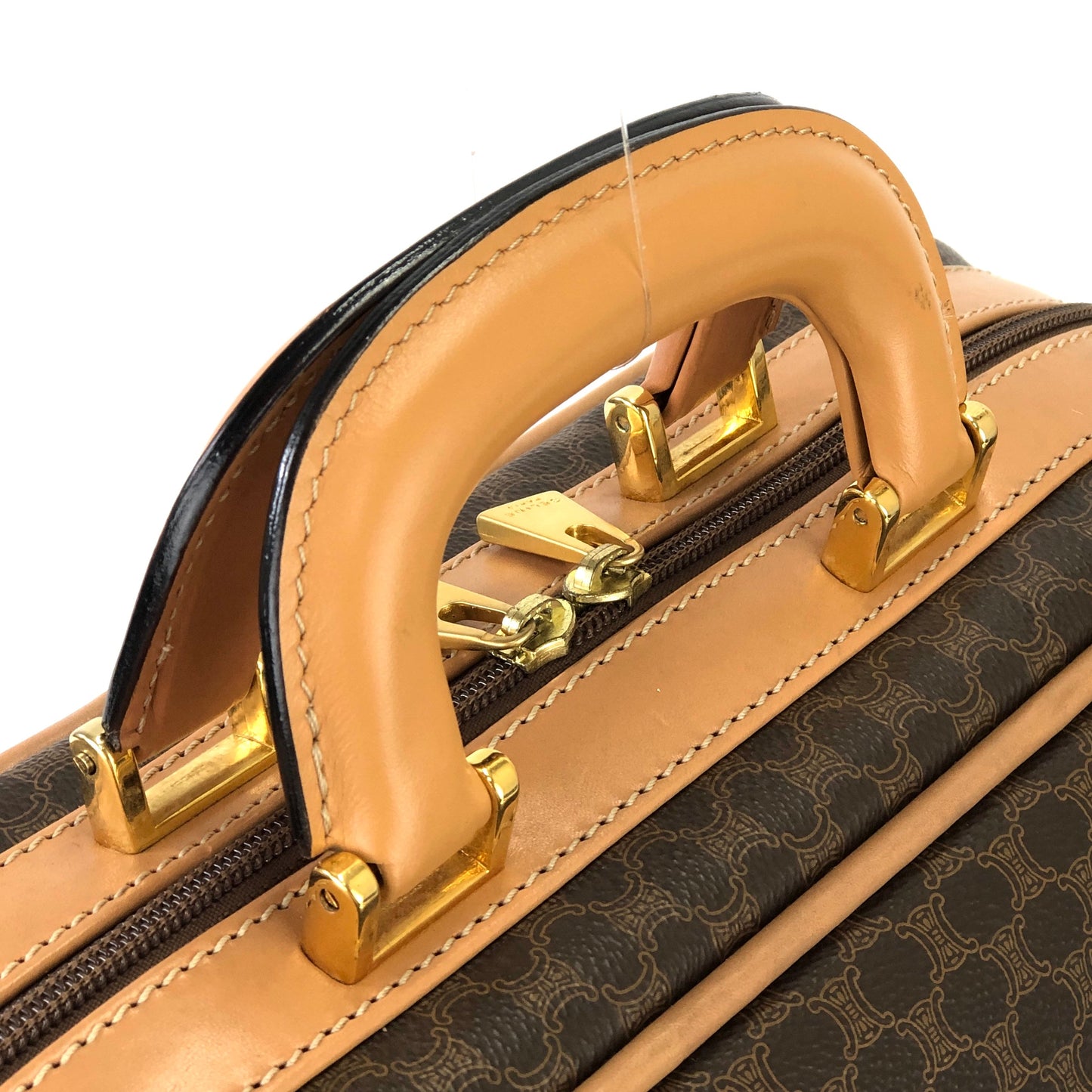 CELINE Macadam Mini trunk Handbag Shoulder bag Brown Vintage Old CELINE hx7anp