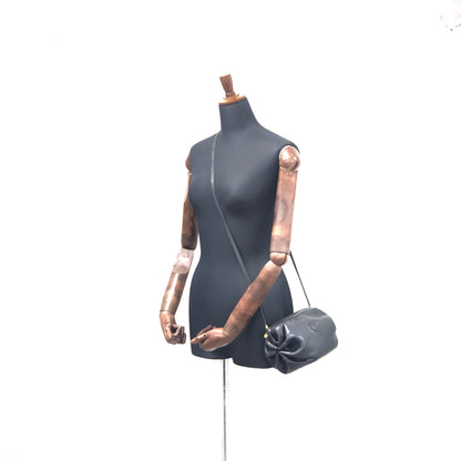 GUCCI GG Embossed Leather Round Crossbody Shoulder bag Navy Vintage Old Gucci 3gt8ni