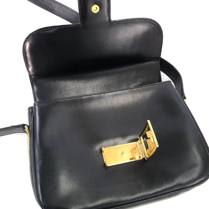 CELINE Blason Triomphe Crossbody Shoulder bag Black Old Celine vintage chggjy