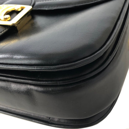 CELINE Blason Triomphe Crossbody Shoulder bag Black Old Celine vintage chggjy