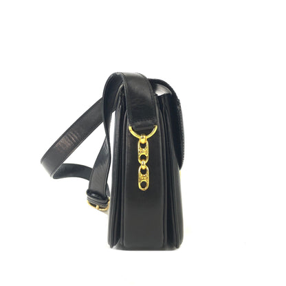 CELINE Blason Triomphe Crossbody Shoulder bag Black Old Celine vintage chggjy