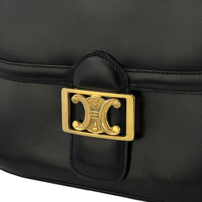 CELINE Blason Triomphe Crossbody Shoulder bag Black Old Celine vintage chggjy
