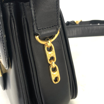 CELINE Blason Triomphe Crossbody Shoulder bag Black Old Celine vintage chggjy