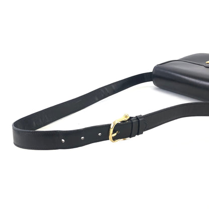 CELINE Blason Triomphe Crossbody Shoulder bag Black Old Celine vintage chggjy