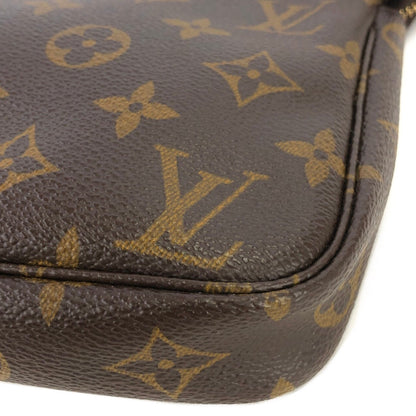 LOUIS VUITTON Monogram accessoire M51980 Handbag Brown Vintage Old tcubxr