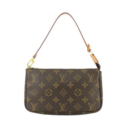 LOUIS VUITTON Monogram accessoire M51980 Handbag Brown Vintage Old tcubxr
