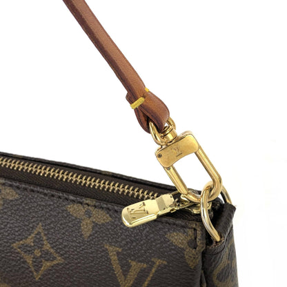 LOUIS VUITTON Monogram accessoire M51980 Handbag Brown Vintage Old tcubxr