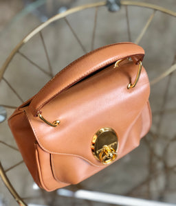 GIVENCHY  logo  Gancini Handbag Vanity bag Brown small minibag  Vintage Old yd4gsg