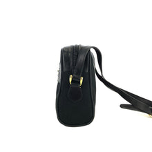 Load image into Gallery viewer, GUCCI sherry line canvas leather GG canvas shoulder bag black green vintage old 3izaze
