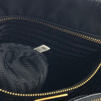 PRADA Triangle logo Nylon Tote bag Black Vintage 6kxehn